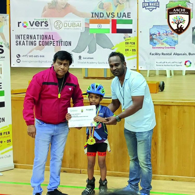 Inline Skating Competition at Dubai - Aachi Global School, Chennai
